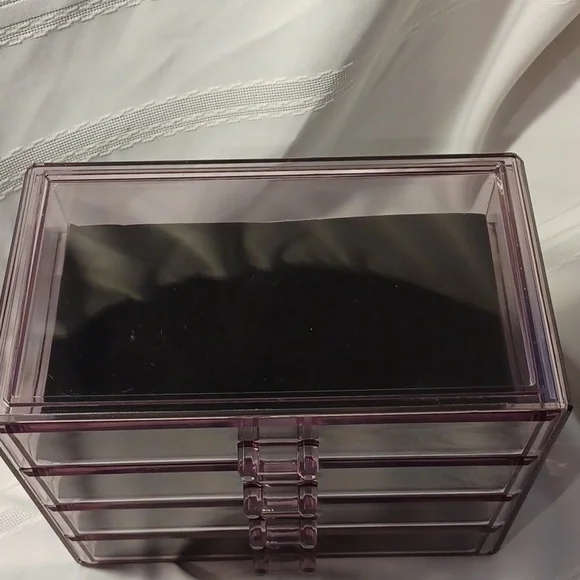 Sorbus Transparent Purple Storage Drawer - Picture 2 of 3